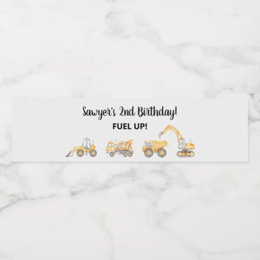 Race Car Birthday Waterfles Etiket (Enkel label)