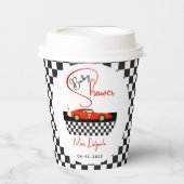 Race Car Boy Baby Shower | Little Racer Party Papieren Bekers (Voorkant)