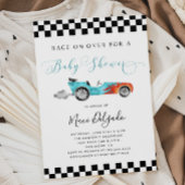 Race Car Boy Baby shower Uitnodiging