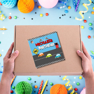 Race Car Boy Birthday Party Bedankjes Labels