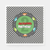 Race Car Boy Birthday Party Servet (Voorkant)