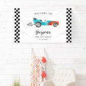 Race Car Boy Birthday Welkom Spandoek (Insitu)