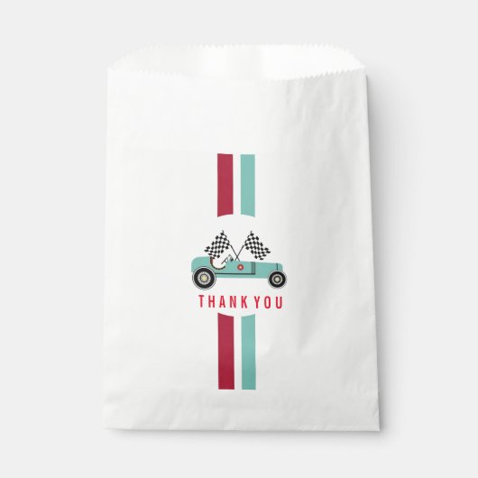 Race Car Boy Party Favor papieren tas Bedankzakje (Voorkant)