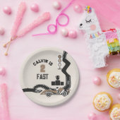  Race Car Boys Twee Snelle Verjaardagsfeestje Papieren Bordje (Feest)