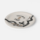  Race Car Boys Twee Snelle Verjaardagsfeestje Papieren Bordje (Gekanteld)