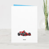 Race car boy's verjaardag kaart (Achterkant)
