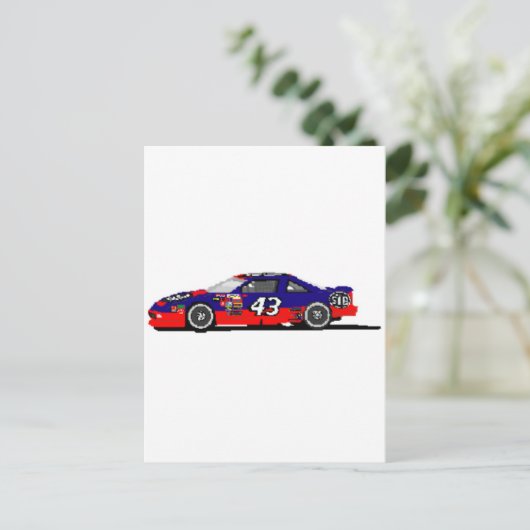 Race Car Briefkaart (Staand voorkant)