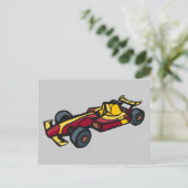 Race Car Briefkaart (Staand voorkant)