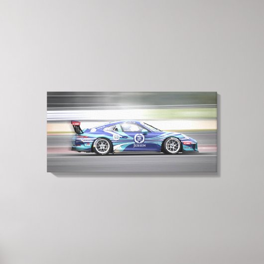 Race Car Canvas Afdruk (Voorkant)