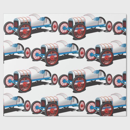 Race Car Classic Auto Cadeaupapier (Vlak)