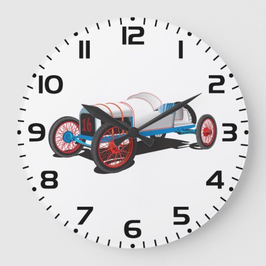  Race Car Classic Auto Grote Klok (Voorkant)