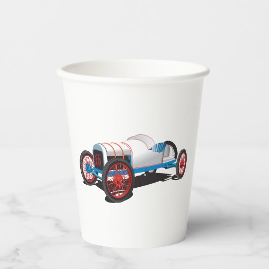 Race Car Classic Auto Papieren Bekers (Voorkant)
