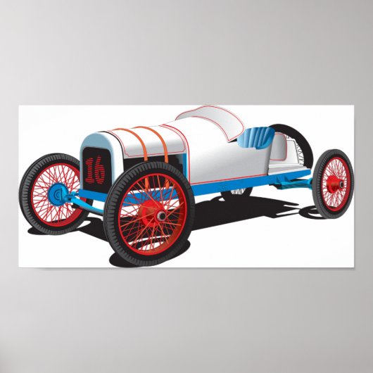  Race Car Classic Auto Poster (Voorkant)