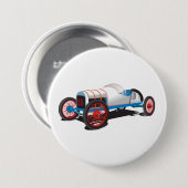 Race Car Classic Auto Ronde Button 7,6 Cm (Voorkant /achterkant)