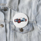 Race Car Classic Auto Ronde Button 7,6 Cm (In situ)