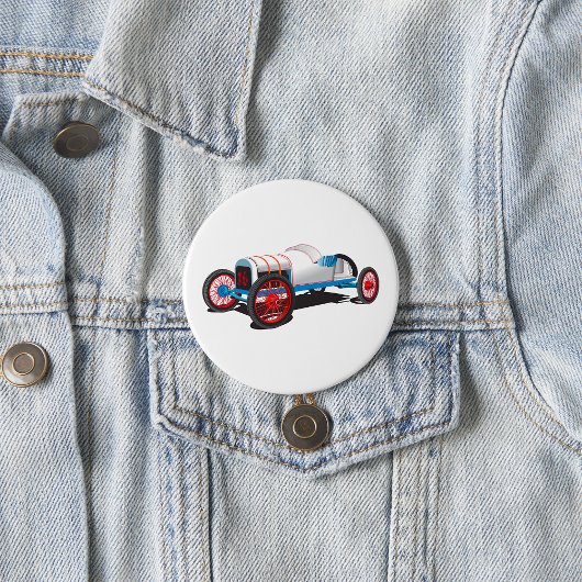 Race Car Classic Auto Ronde Button 7,6 Cm