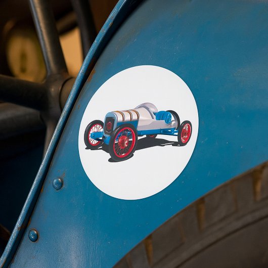  Race Car Classic Auto Ronde Sticker