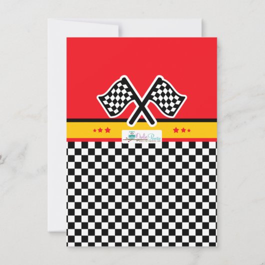 Race Car Dank je wel notities (Achterkant)