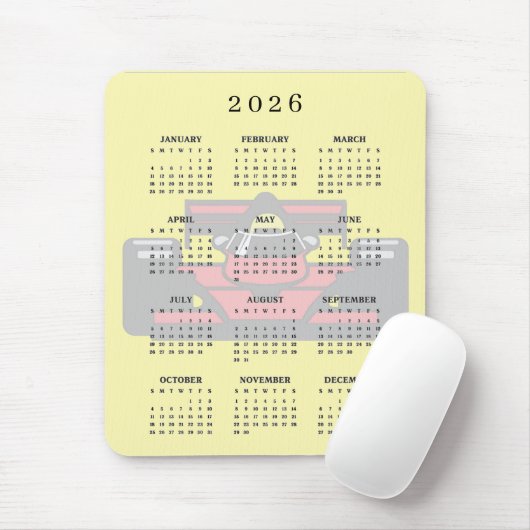 Race Car Design 2026 Calendar Mousepad Muismat (Met muis)