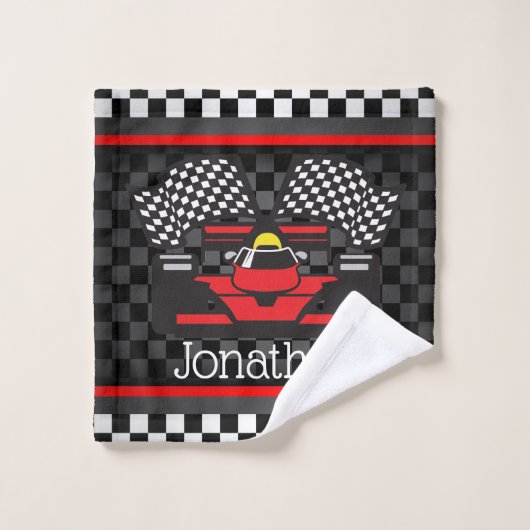 Race Car Design Bath-handdoekset Bad Handdoek (Wasdoekje)