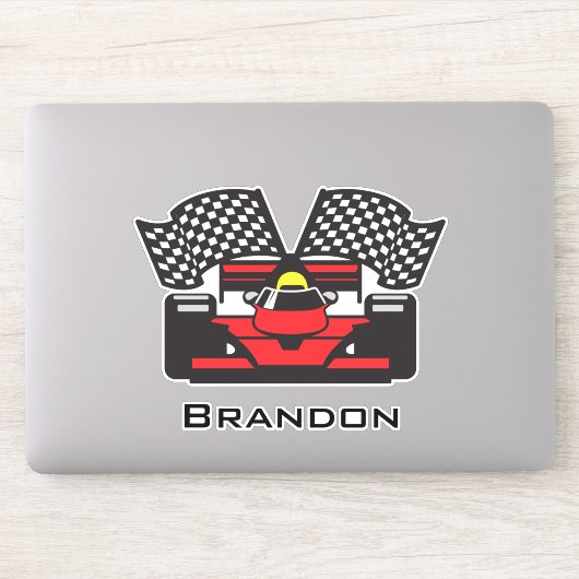 Race Car Design Contour Sticker (Computer)