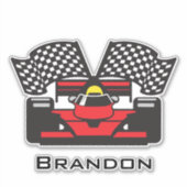 Race Car Design Contour Sticker (Voorkant)