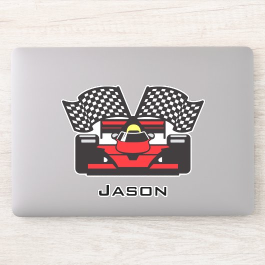 Race Car Design Contour Sticker (Computer)