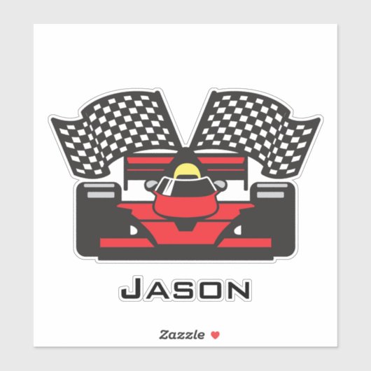 Race Car Design Contour Sticker (Vel)