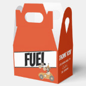 Race Car Dog Boys Birthday Party Fuel Bedankdoosjes (Geopend)