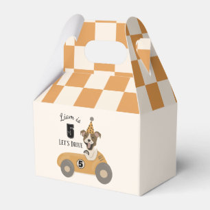 Race Car Dog Boys Vijfde verjaardag Bedankdoosjes