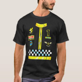 Race Car Driver Costume Mannen Birthday Houtwe T-shirt (Voorkant)
