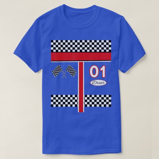 Race Car Driver Costume voor Halloween T-shirt (Design voorkant)