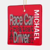 Race Car Driver Extraordinaire CUSTOM Keramisch Ornament (Links)