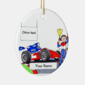 Race Car Driver, Indy - Vrouw Keramisch Ornament (Rechts)