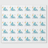 Race Car Driver Snowman Cadeaupapier (Vlak)