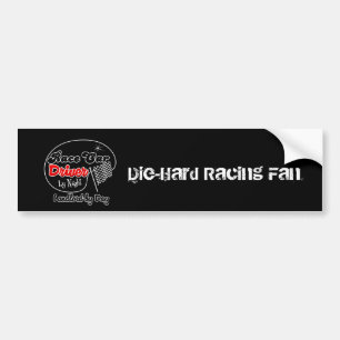 Race Car Driver tegen Night Landlord overdag Bumpersticker
