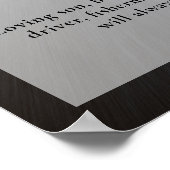 Race Car Driver Viering van het Leven, Begrafenisf Poster (Hoek)