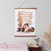 Race Car dromen Hangend Wandkleed (Slaapkamer)