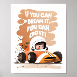 Race Car dromen Poster