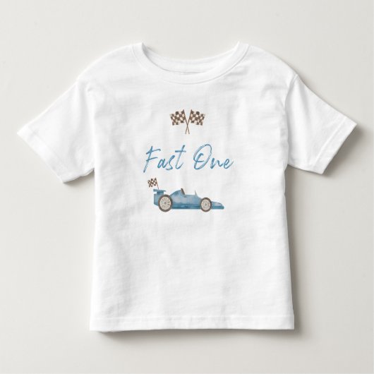 Race Car Fast One 1st Birthday T-shirt (Voorkant)