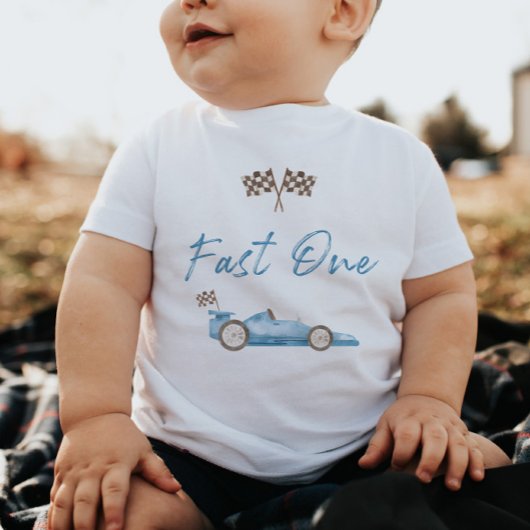 Race Car Fast One 1st Birthday T-shirt