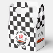 Race Car Favoriete Box - Fast One 1st Verjaardagsf Bedankdoosjes (Geopend)