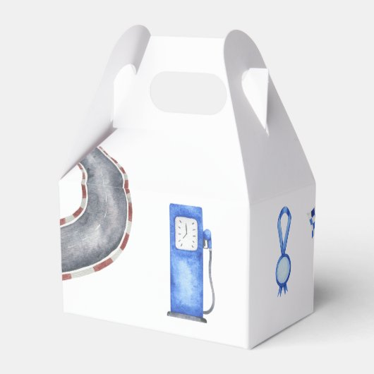 Race Car First Birthday Bedankdoosjes (Achterkant)