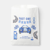Race Car First Birthday Bedankzakje (Voorkant)