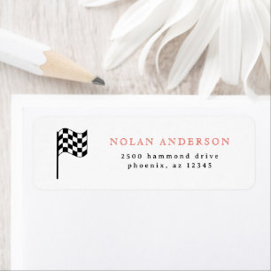 Race Car Flag Etiket