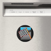 Race Car Flag Magneet (Insitu (Vaatwasser))