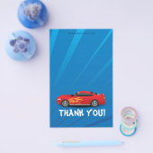 Race Car Flames Boy's Birthday Dank je dat je bent Flyer (Enkel)
