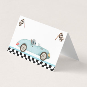 Race Car Food Label Two Fast Birthday Boy Decor Visitekaartje