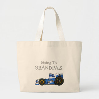 Race Car gaat naar opa's Canvas tas