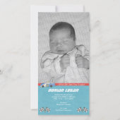 Race Car Geboorteaankondiging Aankondiging (Voorkant)